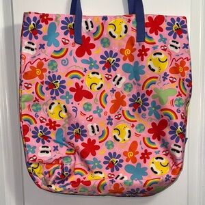 Estee Lauder Pink Floral Emoji Tote